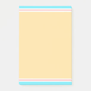 Blue Pink Yellow White Colours Elegant Modern Blan Post-it Notes