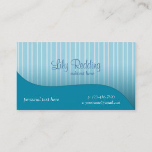 Blue Pinstripe Buisness Card