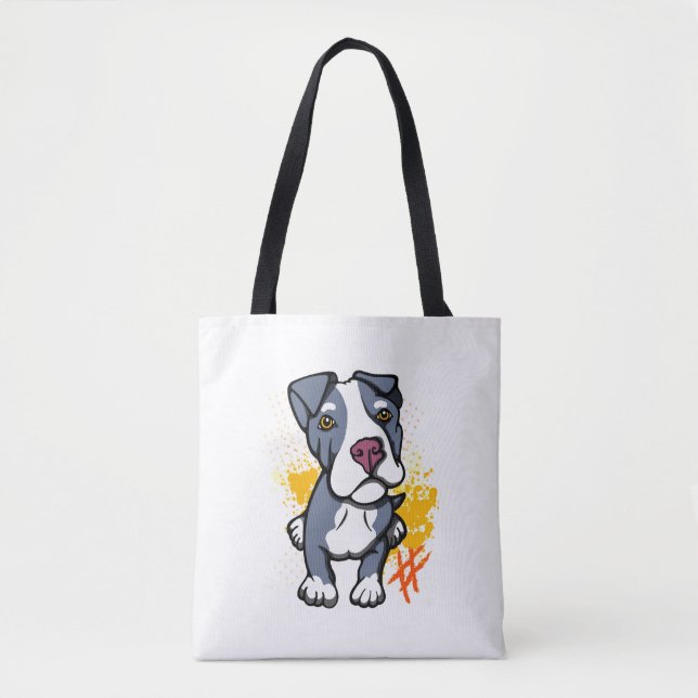 Blue Pit Bull Pup   Tote Bag (Front)