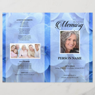 Blue pital Funeral Template