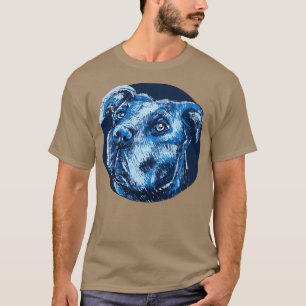 Blue Pitbull Dog T-Shirt