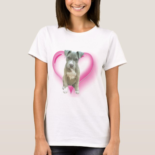 Blue pitbull puppy t-shirt (Front)