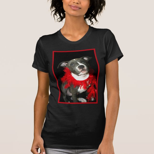 Blue Pitbull Puppy T-shirt (Front)
