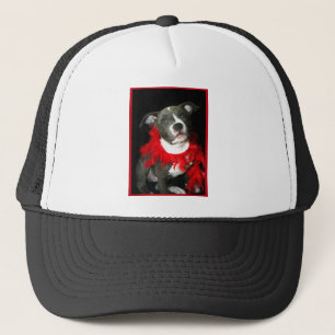 Blue Pitbull Puppy Trucker Hat