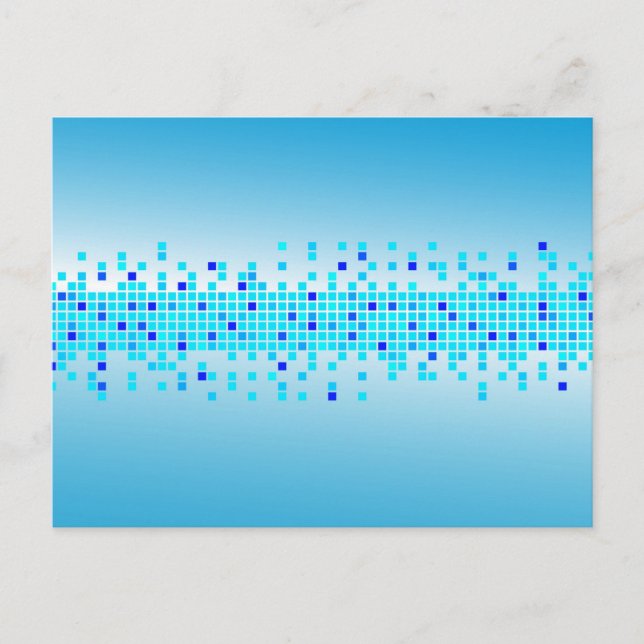 Blue Pixels Postcard (Front)