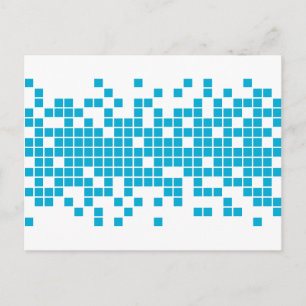 Blue Pixels Postcard