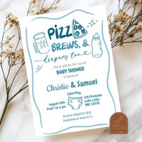 Blue Pizza, Brews and Diapers Co-Ed Baby Shower