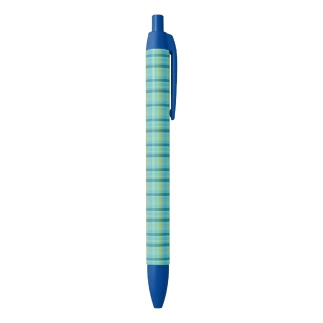 Blue Plaid by Shirley Taylor Black Ink Pen (Bottom (Vertical))