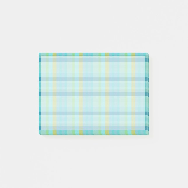 Blue Plaid by Shirley Taylor Post-it Notes (Front)