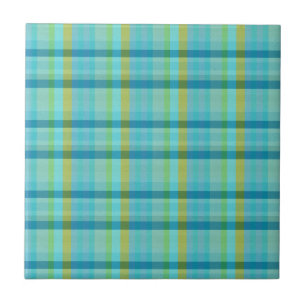 Blue Plaid by Shirley Taylor Tile