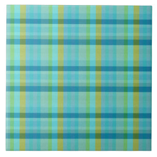 Blue Plaid by Shirley Taylor Tile