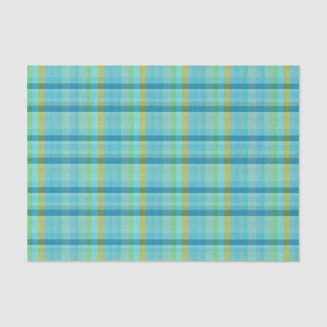 Blue Plaid by Shirley Taylor Tissue Paper (Front)