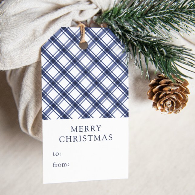 Blue Plaid Christmas Gift Tags (Blue Plaid Christmas Gift Tags
)