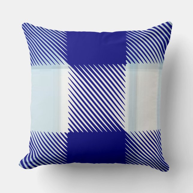 Blue Plaid Cushion (Front)