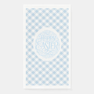Blue Plaid Easter Napkin