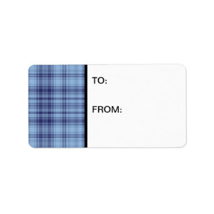 Blue Plaid Label