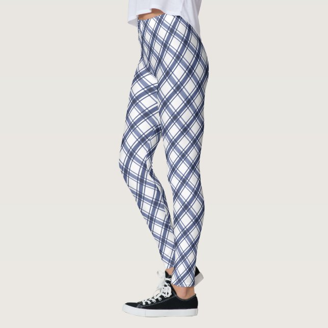 Blue Plaid Leggings (Left)
