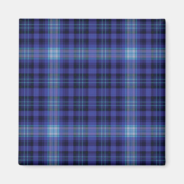 Blue Plaid Magnet (Front)