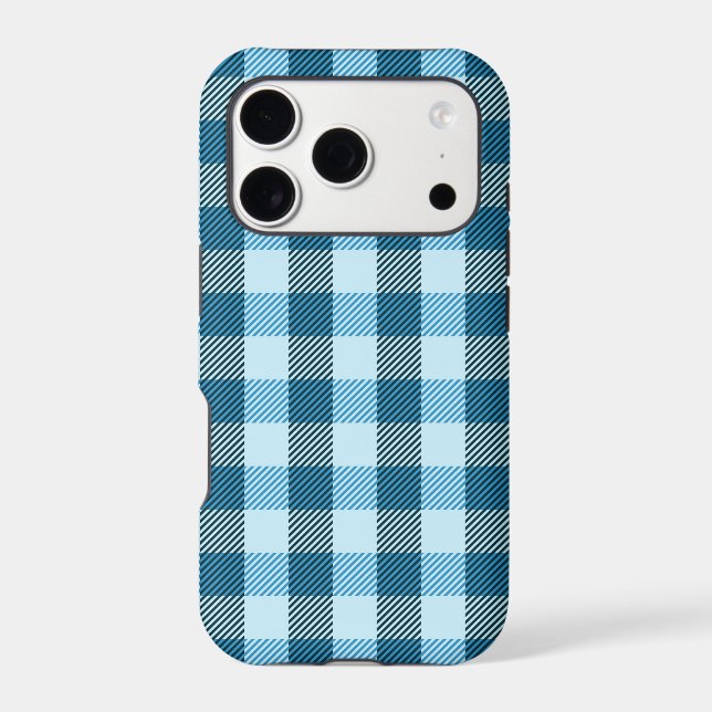 Blue Plaid Modern Simple (Back)