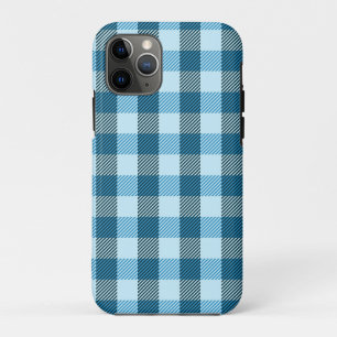 Blue Plaid Modern Simple iPhone 11 Pro Case