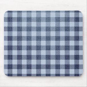 Blue Plaid Mouse Mat