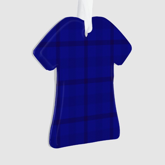 Blue Plaid pattern -  Ornament (Front)