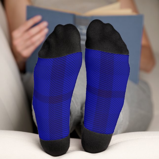 Blue Plaid pattern -  Socks (Bottom)