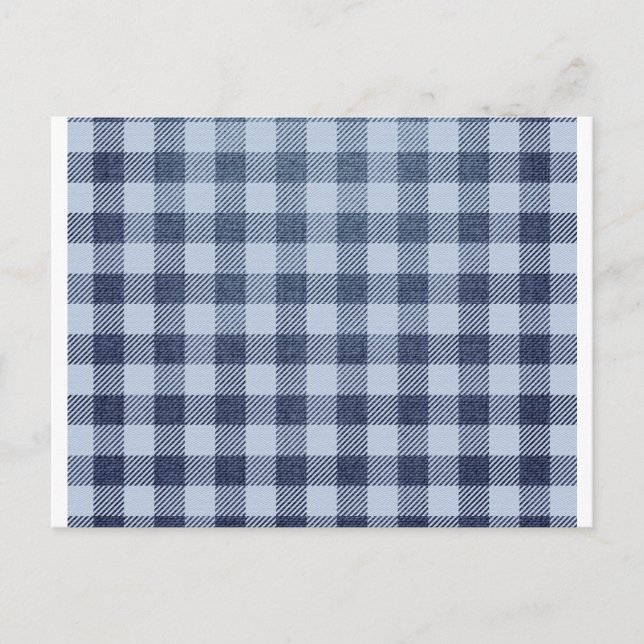 Blue Plaid Postcard (Front)