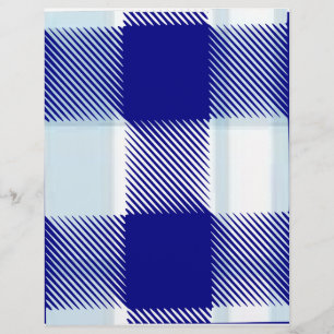 Blue Plaid Scrapbook Paper