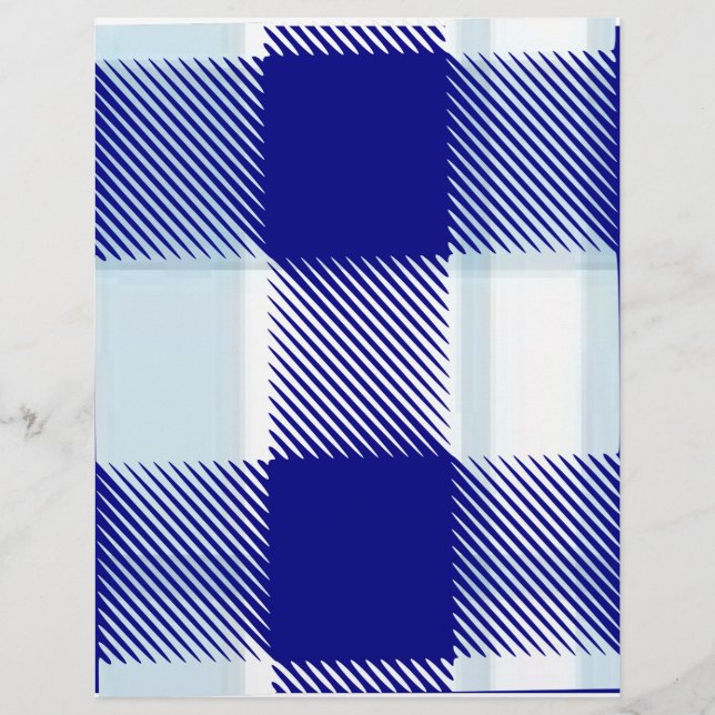 Blue Plaid   Scrapbook Paper (Front)