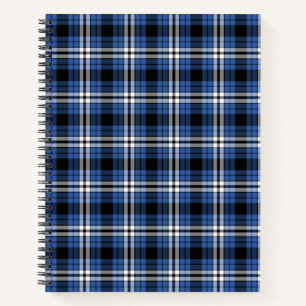 Blue Plaid Spiral Notebook