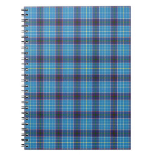 Blue plaid, Texas state tartan Notebook