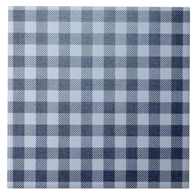 Blue Plaid Tile (Front)