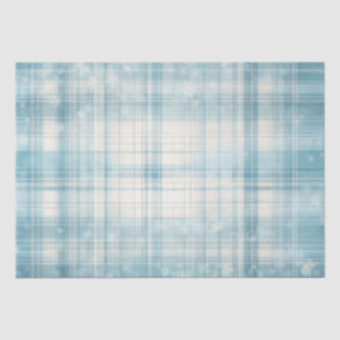Blue Plaid Tissue Paper