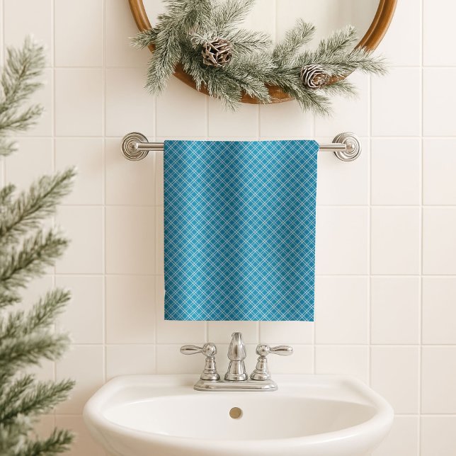 Blue Plaid Towel Stylish Gift for the Outdoorsman (Blue Plaid Towel Stylish Gift for the Outdoorsman)