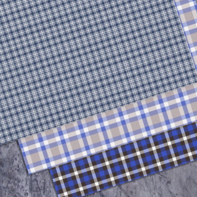 Blue Plaid Wrapping Paper Sheet (Creator Uploaded)