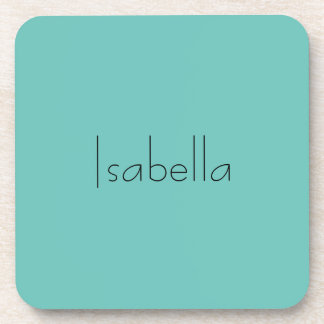 Blue Plain Creative Modern Name Minimalist Coaster