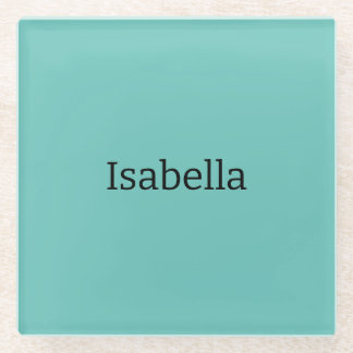 Blue Plain Creative Modern Name Minimalist Glass Coaster