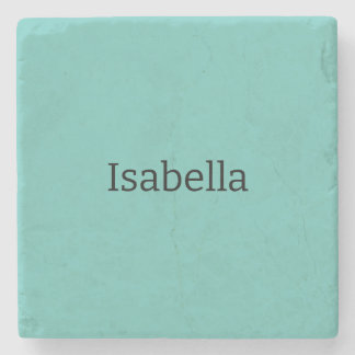 Blue Plain Creative Modern Name Minimalist Stone Coaster