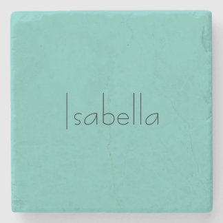 Blue Plain Creative Modern Name Minimalist Stone Coaster