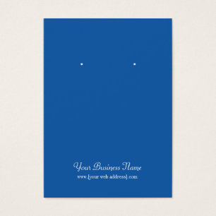 Blue Plain Simple Custom Earring Card
