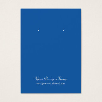 Blue Plain Simple Custom Earring Card