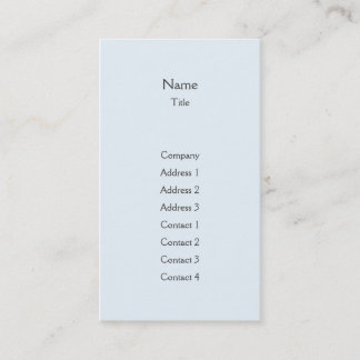 Blue Plain Vertical - Business Card