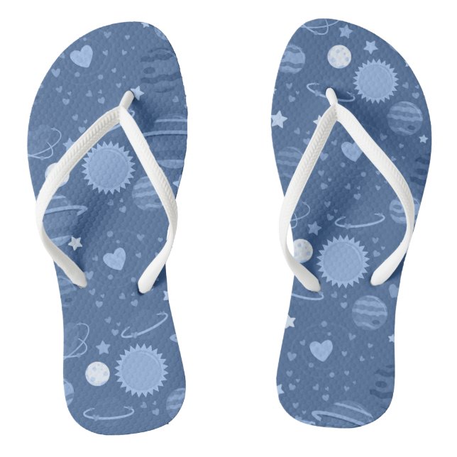 Blue planets flip flops (Footbed)