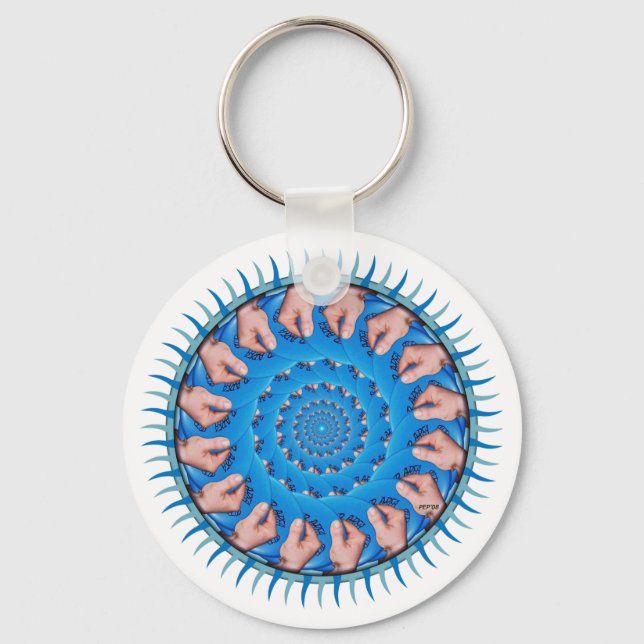 Blue Plastic Key Ring (Front)