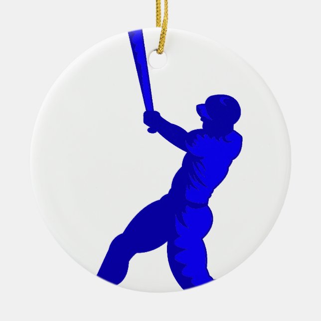 Blue Player Ceramic Tree Decoration (Front)