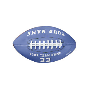 Blue Player Name Number and Team Name American Football