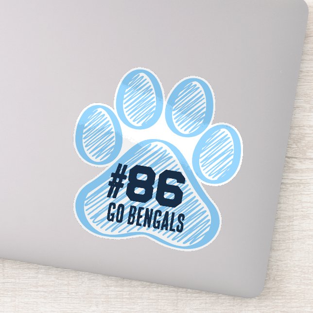 Blue Player # Pawprint Pride (Detail)