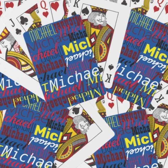Blue playing cards with Names in Colours (Creator Uploaded)