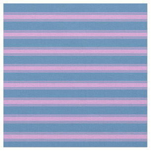 Blue & Plum Stripes Fabric